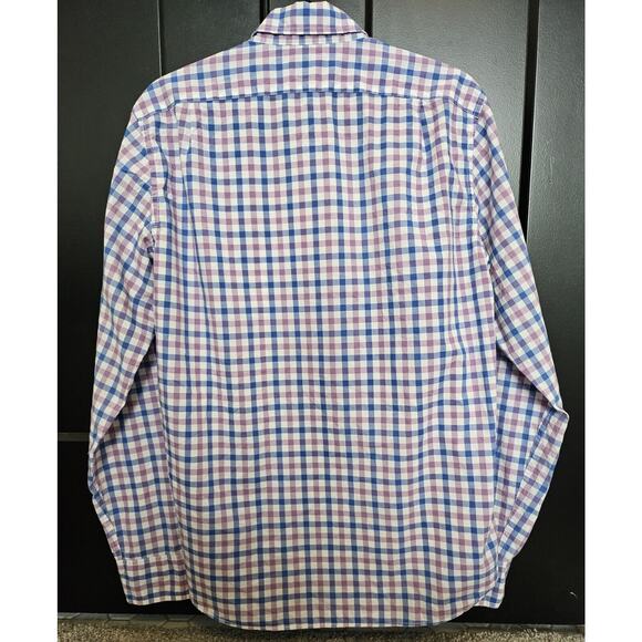 J.Crew Men's Button Down Shirt Sz Medium Slim Blue/Pink/White Plaid Long Sleeve - Picture 2 of 4